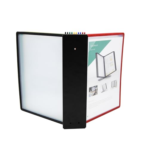 Tarifold Wall Mount Reference System, 10 Easy-Load Pockets, Assorted Colors