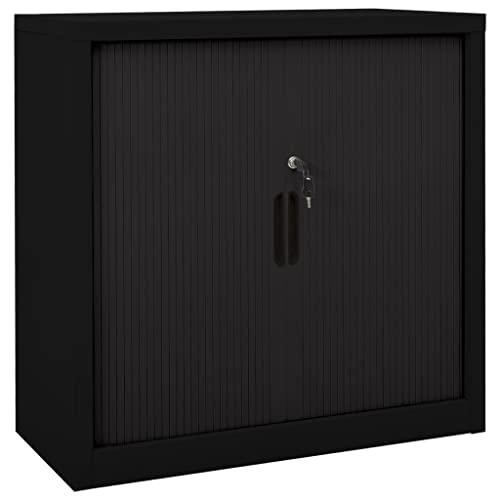 KUPTYERFG Metal Sliding Door Cabinet Lockable Steel Sideboard Credenza
