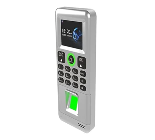 ELUKHT Time Clock, Time Clock,Metal Access Control Time Attendance Machine Waterproof Outdoor Fingerprint Door Standalone Biometric Controller