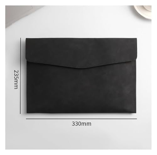 PU leather document pouch, Leather Envelope Document Holder File Folder A4 Paper Organizer 235x330mm Multicolor Pack of 3(Red)