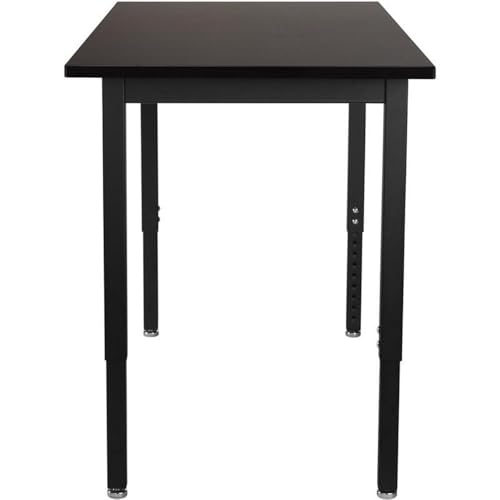 NPS SLT 3 Series 24x60" Metal Science Lab Table with Phenolic Top in Black