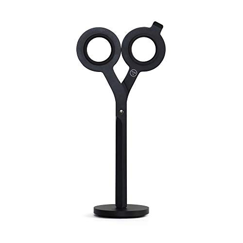 HMM Stainless-Steel Scissors with Integrated Box-Cutting Tool & Base - Black