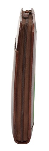 Leather Folio Case Portfolio Detachable Ring Binder Documents Holder Falkirk Brown