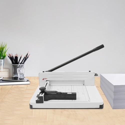 Heavy Duty Paper Cutter A4,12" Industrial Commercial Guillotine Paper Cutter,400 Sheets Paper Scrap Slicer Trimmer for Office Home School