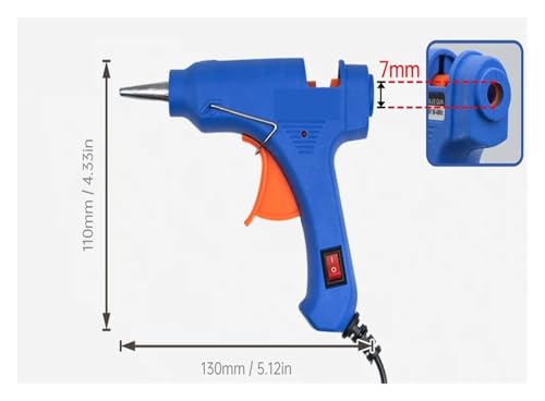 Hot Glue Gun, 6Pcs Hot Melt Glue Gun With Switch For 7mm Stick Mini Indusrial Adhesive Electric Heat Temperature Repair Tool,cordless hot glue gun