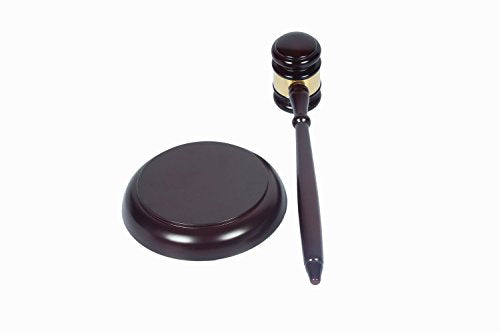 GradPlaza Wooden Judge Gavel Great for Court and Gifts