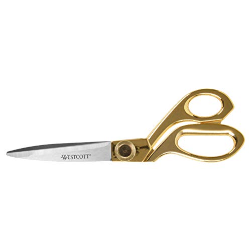 Westcott 17196 8-Inch Stainless Steel Gold Scissors For Office and Home