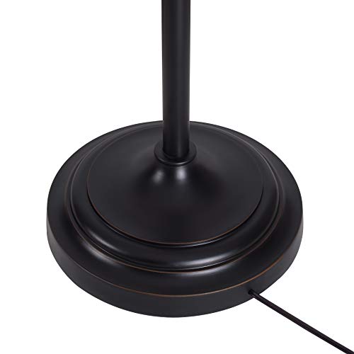 Kenroy Home Harmond 1 Light Art Glass Torchiere with Bronze Finish, Classic Style, 71.5" Height, 14.5" Width, 14.5" Depth