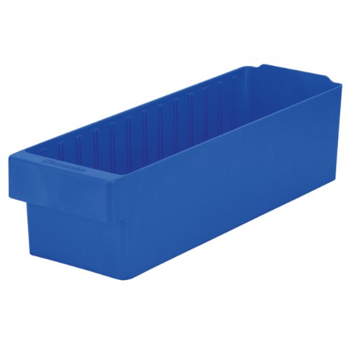 Akro-Mils 31168 AkroDrawer Stackable Plastic Storage Drawer Storage Bin, (17-5/8-Inch x 5-9/16-Inch x 4-5/8-Inch), Blue, (6-Pack)