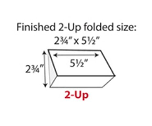 Print-Ready Tri-Fold Table Tent (2-3/4" x 5-1/2" Folded), 2-UP, Perforated for Separation on 8-1/2" x 11" White 67lb Vellum Paper - 250 Sheets (500 Table Tents)
