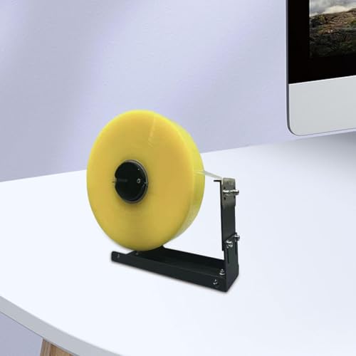 LOUYENOUS Desktop Package Roll Tape Dispenser Easily Cutting Baler Sturdy Practical Manual Packaging Box Sealing Roll Tape Cutter Tool, Black(Black)