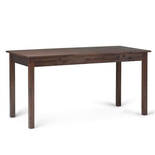 Scranton & Co Solid Wood Computer Desk for Home Office, 60" Writing Desk for Small Space, Tall Modern Study Table for Bedroom, Simple Rustic Work Desk in Distressed Brown