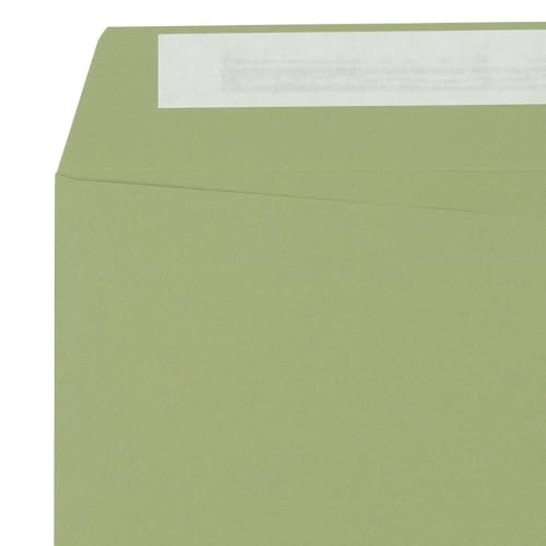 LUXPaper 10 x 13 Open End Envelopes | Peel & Press | Avocado Green | 70lb. Text | 500 Qty