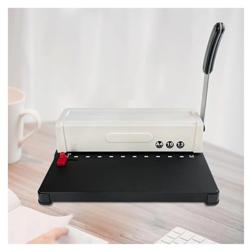 SIMPLEusQ Binding Machine,Book Binding Machine,Binding Machine Punching 12 Sheets Easy to Punch 10 Hole Square Size Holes Fit Letter Size A4 A3 Book Binder