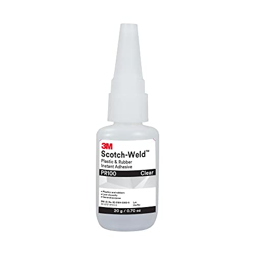 3M Scotch-Weld Plastic & Rubber Instant Adhesive PR100, Clear, 20 Gram
