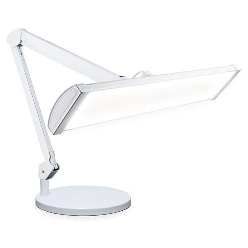 Neatfi Ultra 3,500 Lumens LED Desk Lamp with Base, 26-Inch Shade (White-3)