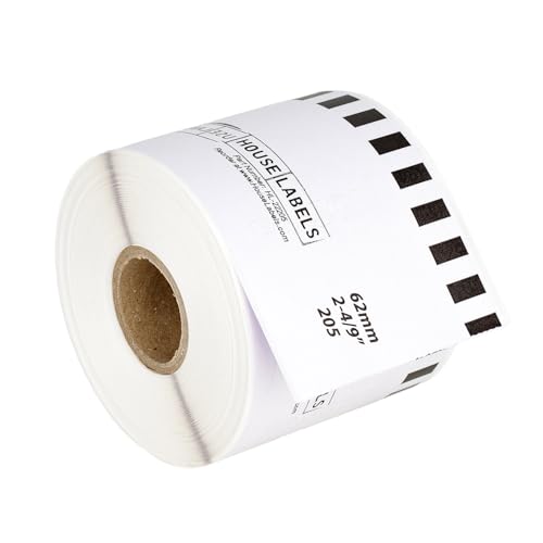 HouseLabels Compatible with Brother DK-2205, Lavender, 2-4/9" x 100'