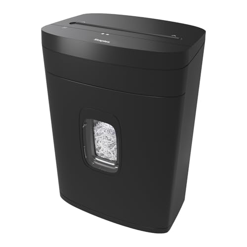 Staples 12-Sheet Micro-Cut Paper Shredder, High-Security, Anti-Jam, Black