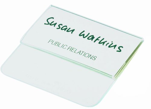 Durable 812019 Name Plate with Insert 40 x 75 mm Clear Pack of 25