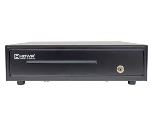 Solid and Elegance Cash Drawer, Drawer for Fiscal Cash Register, Durable Steel, Lockable with a Key, RJ12, HDWR HD-KER35