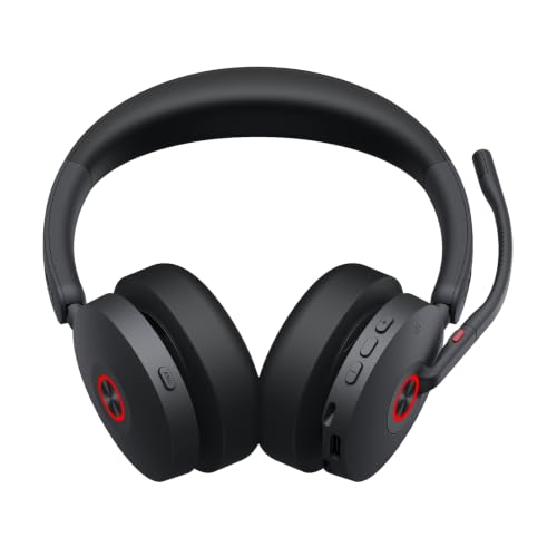 Yealink WH68 Hybrid Wireless Headset with Noise Cancelling Mic for Office
