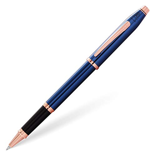 Cross Century II Refillable Gel Ink Rollerball Pen, Medium Rollerball, Includes Luxury Gift Box - Translucent Cobalt Blue