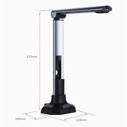 Document Camera, BK52 Portable Book and Document Camera Scanner, A3 HD USB 2.0 Capture with LED Light for ID Cards, Passport, Books, Watermark, Increase Efficiency for Live Demo