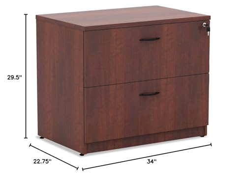 Alera VA513622MC Valencia Series Two Drawer Lateral File, 34w X 22 3/4d X 29 1/2h, Cherry