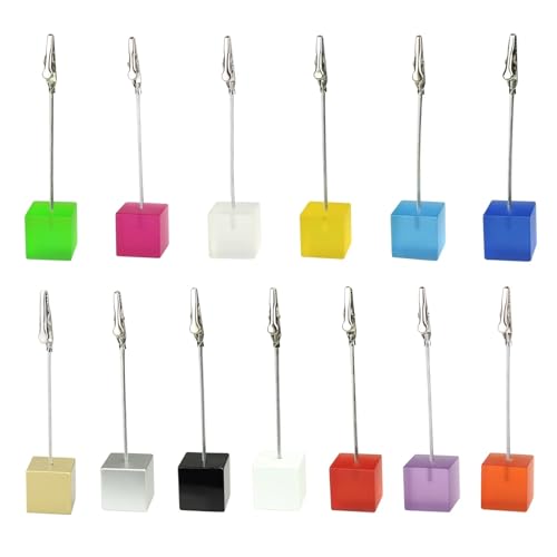 50pcs Memo Clips Cube Wire Photo Holder for Office Desk Document Display