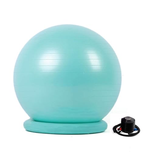 Yoga Ball Chair Stability Exercise Ball Chair with Base, Office Yoga Ball Chair for Adults Teenagers Kids, Balance Ball Seat for Workout Fitness Pilates (Size : Diameter 55 cm (21 5/8"))