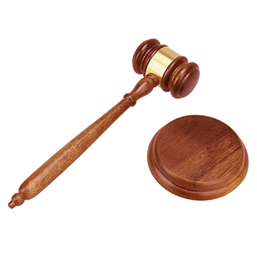 ZHIQISHI Hammer setHandmade Wooden Auction Hammer for Lawyer Judge Handcrafted Gavel Court Hammer for Auction Sale Decor Black (Color : Hard Wood)(Walnut Wood)