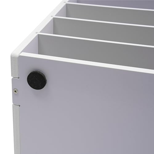 MhdunueSK Mail Sorter, 12 Compartments Paper Organizer Storage, Wood Literature Organizer, Mailbox for Classroom, File Sorter for Home Library Office (White)