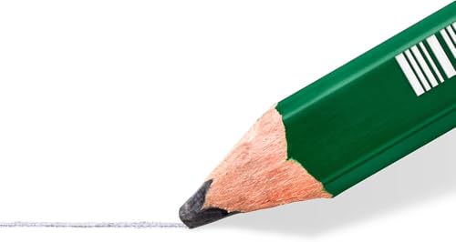 STAEDTLER Hard Black Lead Carpenters Pencils GREEN 6H (Pack of 72) ST14851