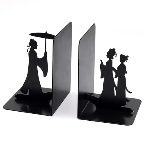 Book Organizer 1 Pair Decorative Book Ends Metal Bookends for Heavy Books Vivid Shelf Decor