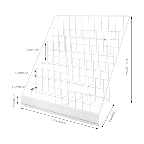 QGHMWCZ 6 Tier Magazine Rack,Wire Countertop Rack Book Display Shelf