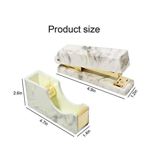 fhda Desk Staplers Golden Marble Desk Staplers Office Supplies Stapler Stationery Portable Home Labor-Saving Desktop Stapler Portable Desktop Staplers Home Office Supplies