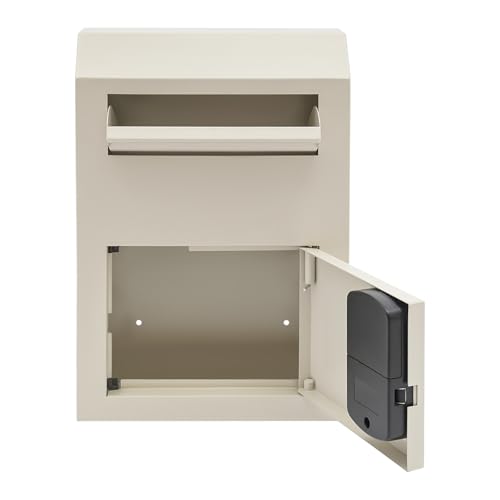 Digital Depository Safe Box,Wall Mount Drop Box with Slot,Electronic Safe with Keypad Lock Box for Money and Mail,Business,4.2"D x 10"W x 15"H
