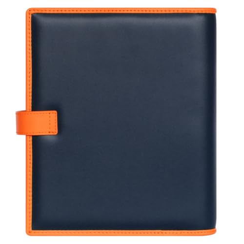 FranklinCovey - Lana Ring-Bound Binder for FranklinCovey Planners | Simulated Leather - Snap Binder (Classic, Navy)