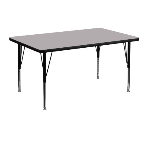 EMMA + OLIVER Gray 48x30 Adjustable Height Activity Table