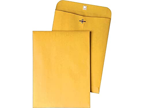 Quality Park 37805 Clasp Envelope, 11 1/2 x 14 1/2, 32lb, Brown Kraft, 100/Box