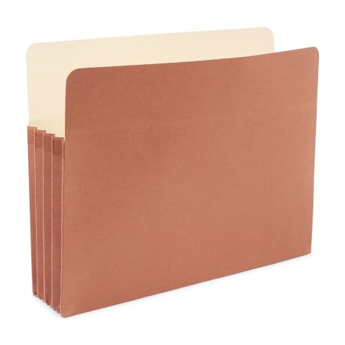 Staples Reinforced File Pockets, Letter Size, 3.5 In Expansion, 25/Pk
