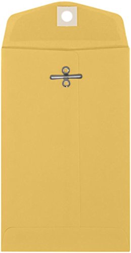 LUXPaper #15 Open End Envelopes | Clasp | 4" x 6 3/8" | Brown Kraft | 32lb. Text | 250 Qty