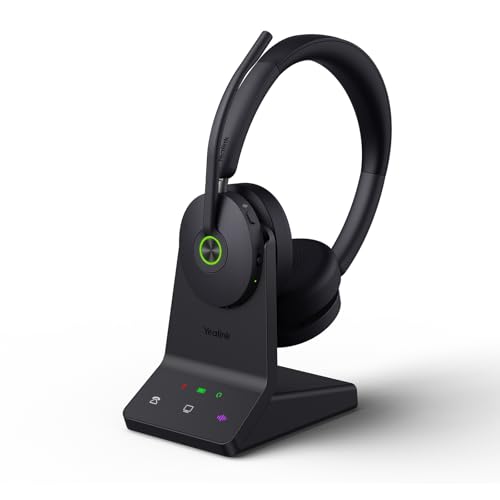 Yealink WH68 Wireless Headsets with 6 Mics for Work Active Noise Cancelling