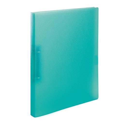 HERMA A4 Slim 2 Ring Binder Refillable Turquoise Translucent Pack of 60