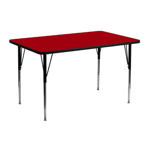 Flash Furniture 18x24 in Rectangular Activity Table, Red