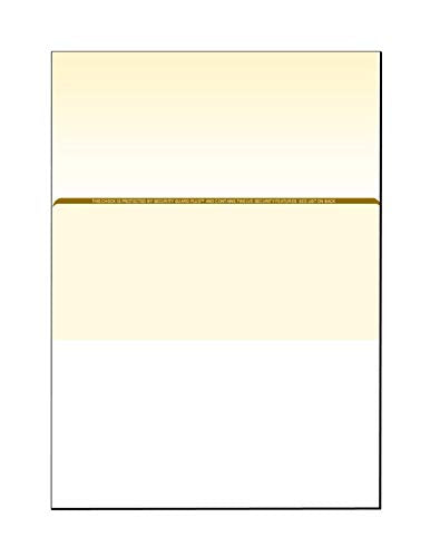 Zapco High-Security Check Paper, Organic w Complex Background Pattern, 8-1/2" x 11", Microperfed with 1-Up Check, 12 Security Features - PACK OF 100 SHEETS