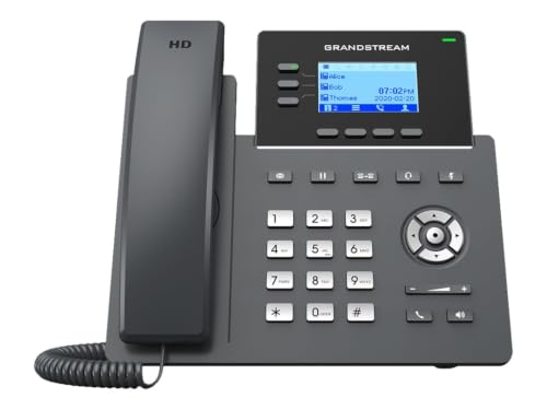 Grandstream GRP2603 IP Phone | 3 Lines, 6 SIP Accounts | 2.7-Inch LCD Display | Dual-Port Gigabit Ethernet