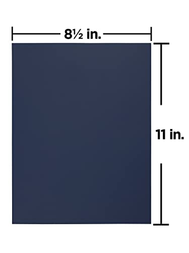 JAM PAPER Matte 80lb Cardstock - 8.5 x 11 Coverstock - 216 gsm - Navy Blue - 250 Sheets/Ream