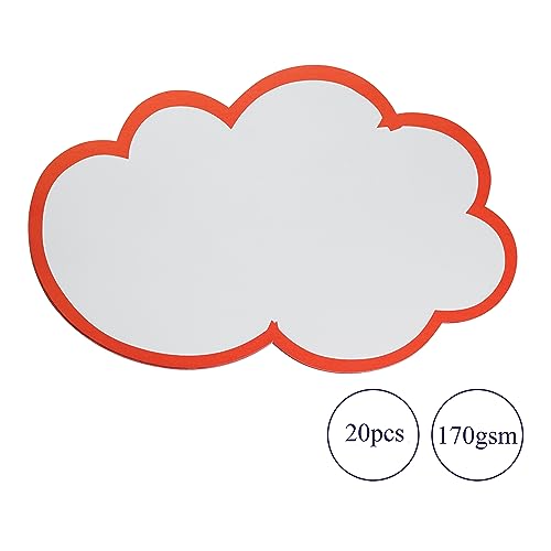 Franken UMZ WG Cloud-Shaped Presentation Cards 37 x 62 cm Pack of 20 White/Red