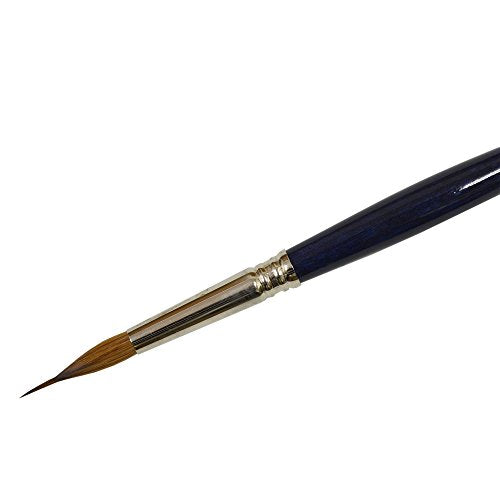 Escoda Optimo Series 1310 Artist Watercolor & Acrylic Short Handle Paint Brush, Pure Kolinsky, Liner, Size 10